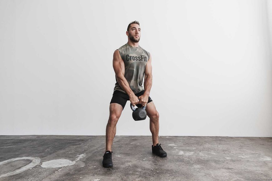 Nobull Crossfit Sleeveless Tee (Camo) Tanks & Tees Army Green Camo | 4602-INOKU